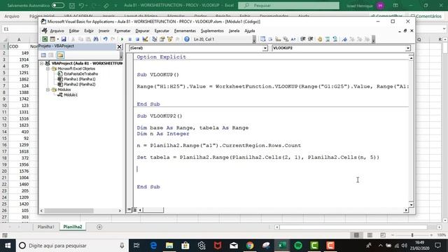 Aula 81 - WORKSHEETFUNCTION VLOOKUP PROCV VBA - AULA COMPLETA смотреть онлайн