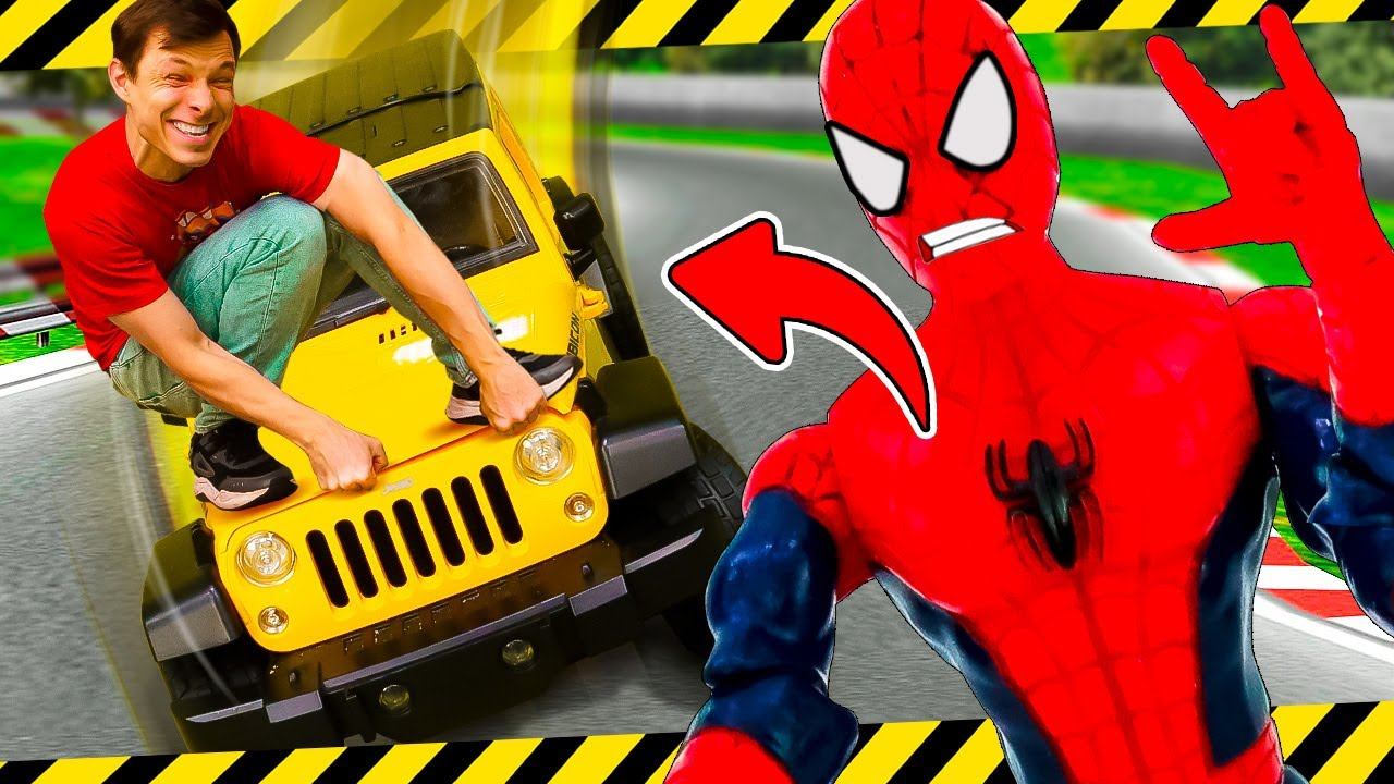 Автомастерская Федора и КАБРИОЛЕТ для Человека Паука! Супергерои в видео про игрушки для мальчиков смотреть онлайн