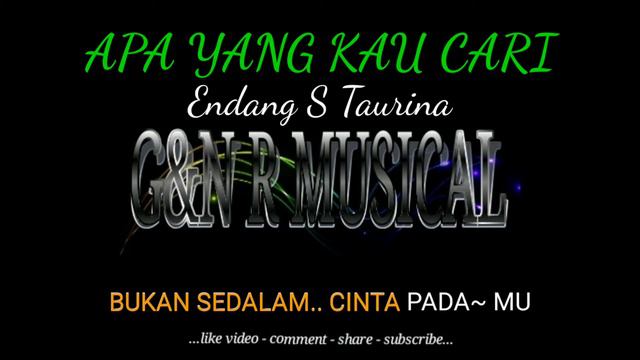 Karaoke Apa Yang Kau Cari - Endang S Taurina.... Cover Versi Keyboard Technics SX KN7000....