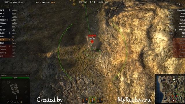 WOT: South Coast - SU-26 - 6 frags - смотреть онлайн