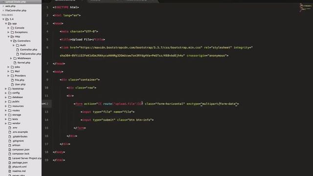 Laravel 5.4 File upload - Save File to Database #7/9 смотреть онлайн
