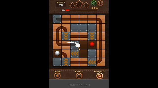 Roll The Ball Slide Puzzle 2 - Basic F Level 20 Walkthrough смотреть онлайн