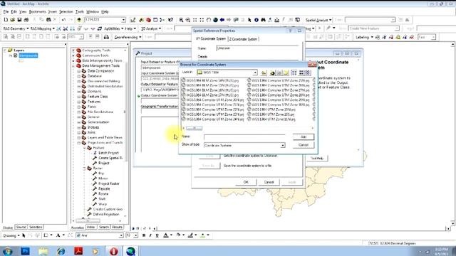 Change Projection - Coordinate System in ArcMap смотреть онлайн