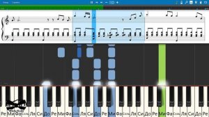Русское поле - Ян Френкель (на пианино Synthesia cover) Ноты и MIDI