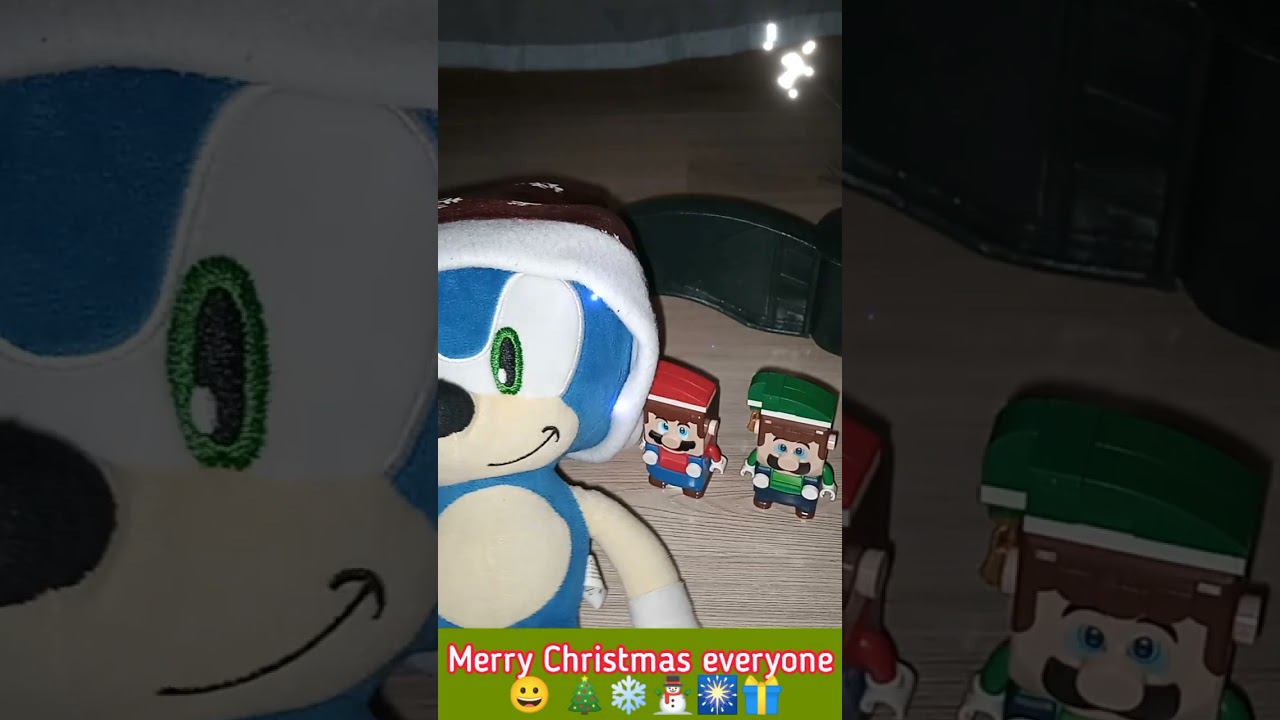 Merry Christmas everyone Wish all best! By Sonic Plush LEGO Mario and Luigi! #christmas #shorts смотреть онлайн