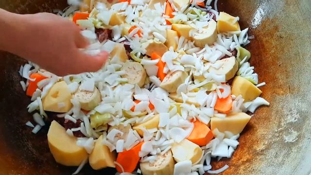 ДЫМЛЯМА УЗБЕКСКАЯ В КАЗАНЕ НА МАХАЛЛЕ / DIMLAMA TAYYORLASH / ДИМЛАМА / БАСМА / UZBEK DISHES / BURA смотреть онлайн