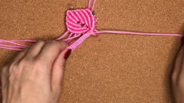 Chaveiro Em Macramê Passo A Passo | Chaveiro Flamingo | Macrame Keychain | Macrame Flamingo Keychai