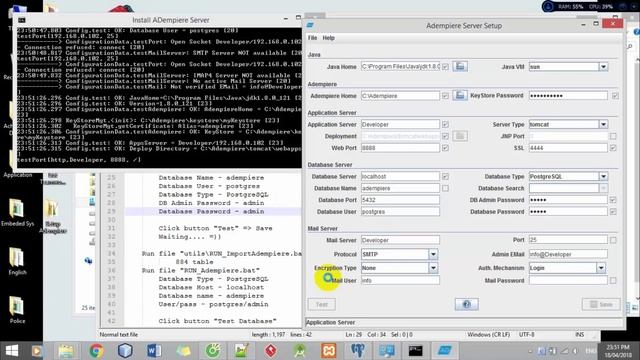 Install/Setup ProgreSQL & Adempiere смотреть онлайн