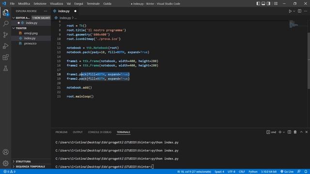 Aggiungere TAB con il Notebook widget - Tkinter Python Tutorial Italiano 13 смотреть онлайн