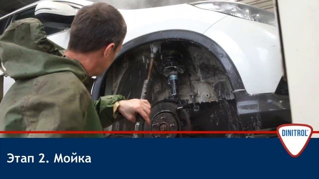 Подготовка к антикоррозионной обработке методом Dinitrol