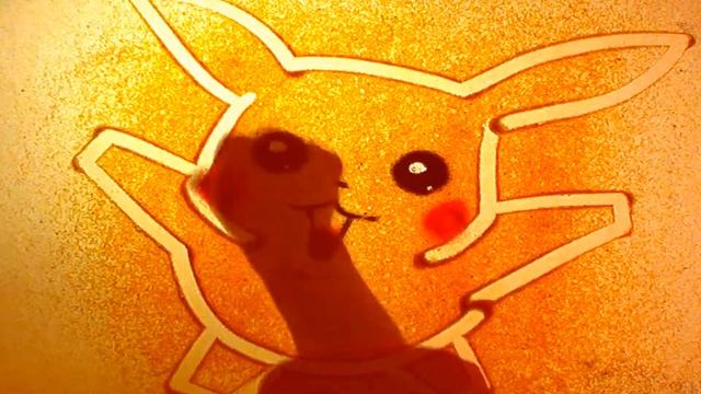 ВИДЕОУРОКИ существуют!Sand art \Рисование песком\ покемон\пикачу смотреть онлайн