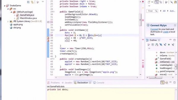 Пишем Игру Змейка на Java в Eclipse часть 8