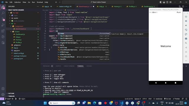 Build react native drawer navigation | Responsive Sidebar in React native | Download free Code смотреть онлайн