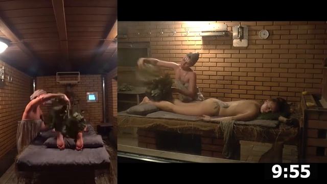Презентация перед парением, парение, интервью, осмотр парной после парения Ксения Аббасова
