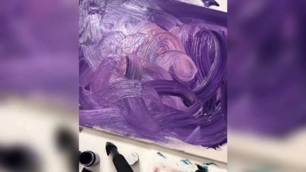 Как легко сделать красивый фон акрилом! acrylic painting for beginning