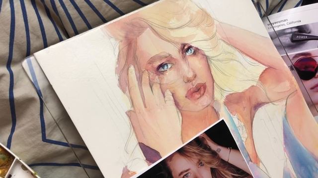 Watercolor process| Speedpint| Рисую акварелью смотреть онлайн