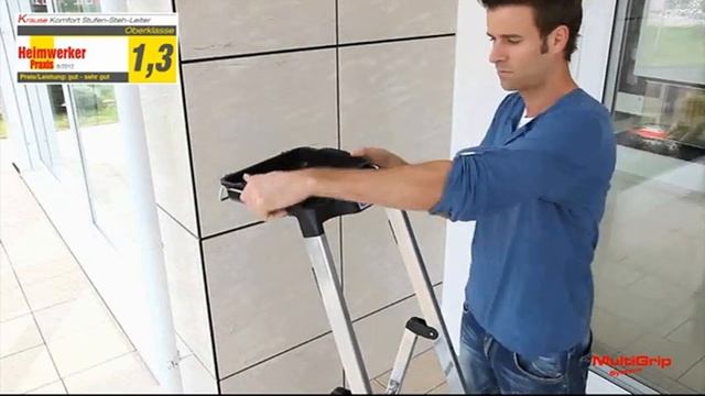 Leiter Krause Secury, MultiGrip aus Aluminium, Standhöhe 125cm, 6 Stufen смотреть онлайн