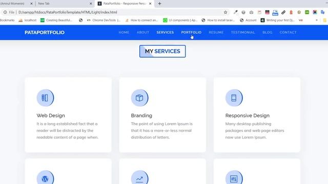 One page Pata Portfolio Template with Bootstrap|One Page Template|HTML Template|Portfolio Template смотреть онлайн