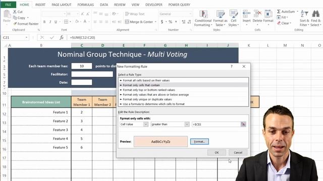 Make a Nominal Group Technique Template in Excel (Multi-voting for ideas) смотреть онлайн