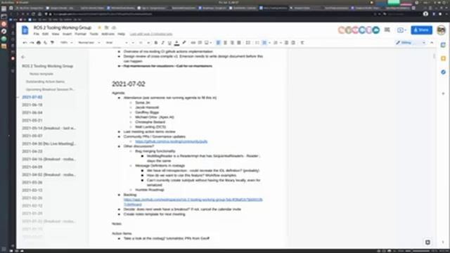 ROS 2 Tooling Working Group (2021-07-02) смотреть онлайн