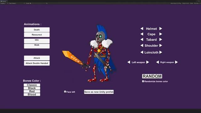 Skeleton Arsenal Generator (Unity Asset Store) смотреть онлайн