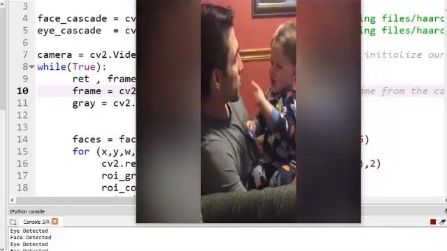 Face and eye detection haarcascade real time смотреть онлайн