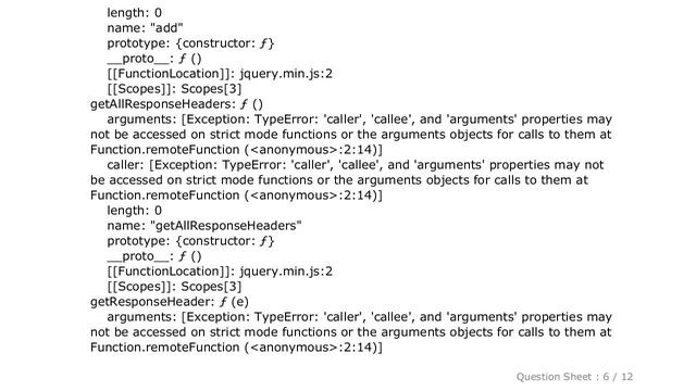 jQuery : Getting TypeError: 'caller', 'callee', and 'arguments' properties may not be accessed on s смотреть онлайн