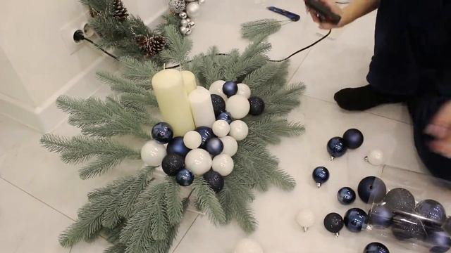 DIY: новогодний декор на стол/камин смотреть онлайн