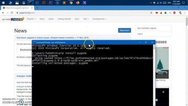 How to install pygame - Python Game Development