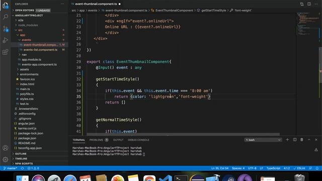 62. Angular Project Tutorial - Applying styles using ngStyle смотреть онлайн