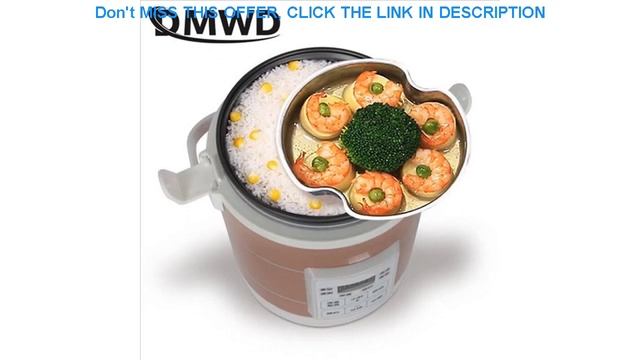 Slide DMWD 12V 24V mini rice cooker 1.6L car trucks electric soup porridge cooking machine food ste смотреть онлайн