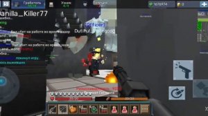 большой штурм на полицейских в jail break (Blockman go adventures)