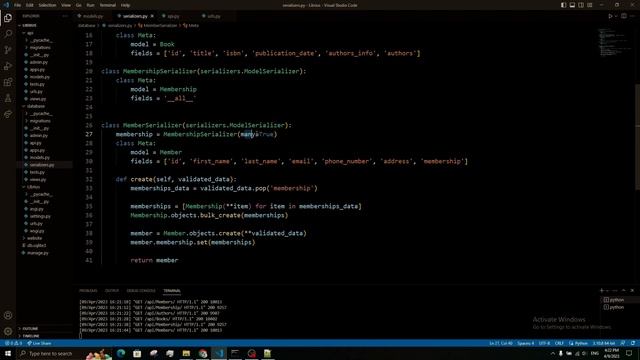 Django Serializers ManyToManyField смотреть онлайн