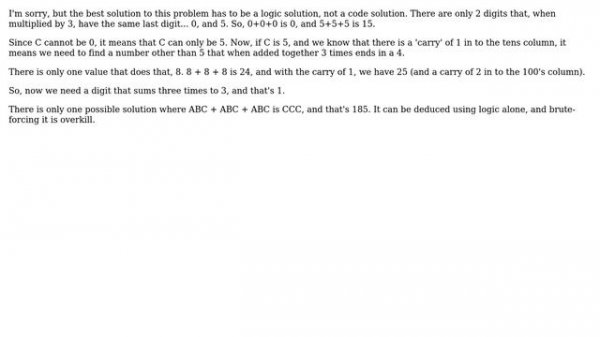 Code Review: "Find the number" puzzle (3 Solutions!!)