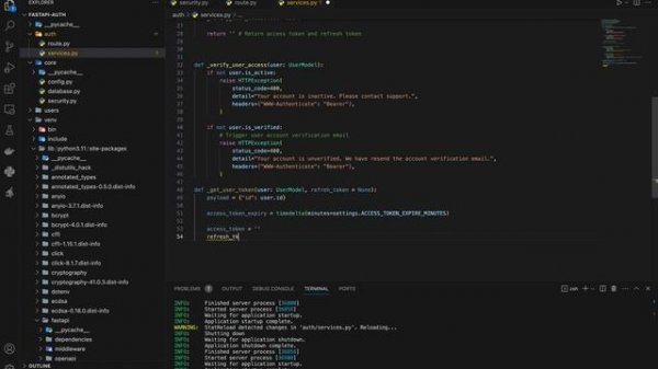 FastAPI (Python Framework) - Authentication APIs (Register, GET Token, Refresh Token, User Details)