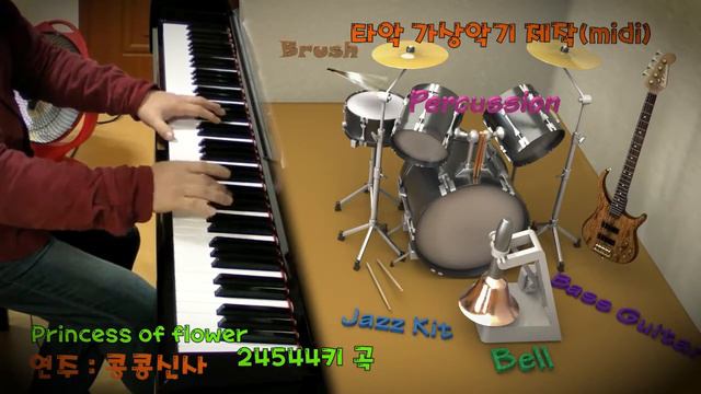 이사오 사사키(Isao Sasaki) - Princess of Flowers, Piano 연주 + 가상악기(타악기와 Bass Guiatar)를 사용하여 제작, 리듬과 기타음은 채 смотреть онлайн