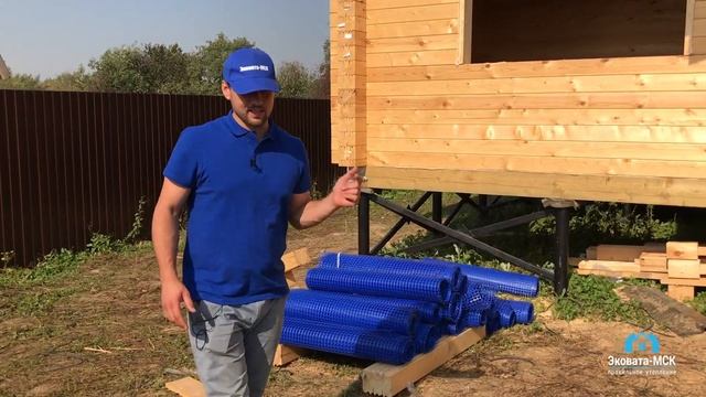 Бесшовное утепление мансарды Эковатой на доме из профилированного бруса смотреть онлайн