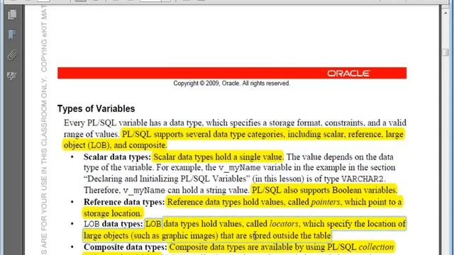 Beginner to Expert Oracle PL/SQL 11g Tutorial in Bangla: Fundamentals L#2 P#2 | Types of Variables смотреть онлайн