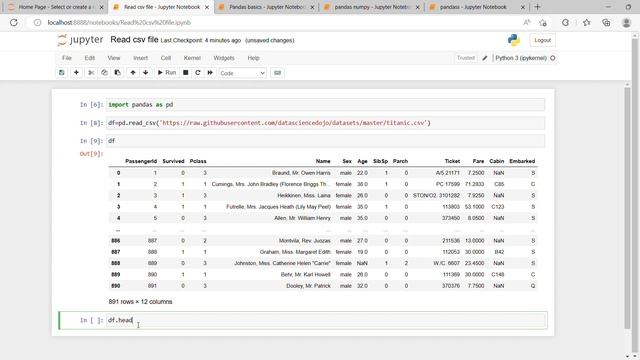 Read csv file in jupyter notebook using pandas смотреть онлайн
