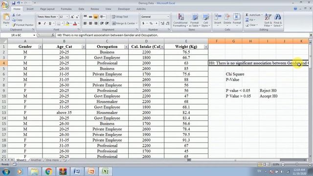 Hypothesis Testing of two categorical Variable (Chi Square Test) Using MS Excel смотреть онлайн