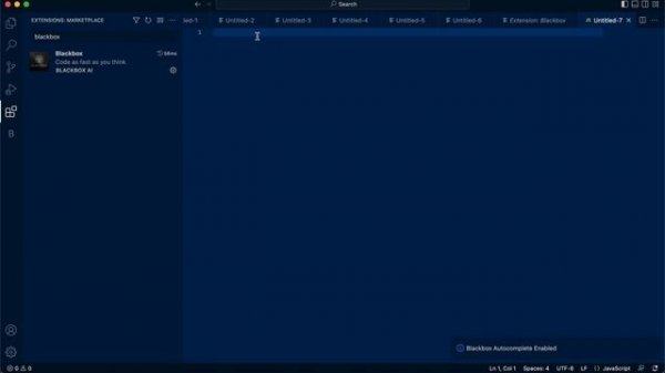 Guide to enable the Blackbox Code Autocomplete on VS Code