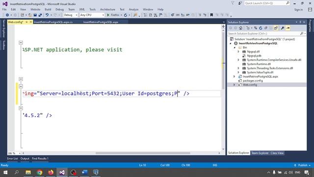 Asp.net C# Tutorial 13 - How to Insert and Retrieve data from PostgreSQL Database using ASP.NET C# смотреть онлайн