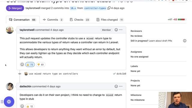 Laravel 10.1: What Controllers Should Return By Default? смотреть онлайн