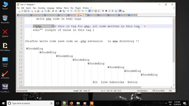 First php programme || Php program || print first program смотреть онлайн