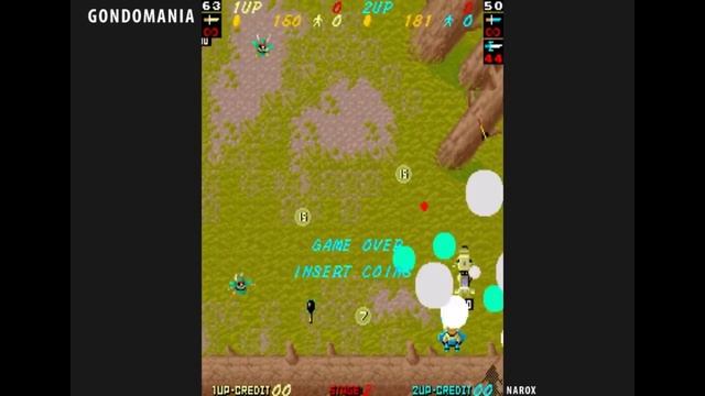 Gondomania / attract mode auto demo / arcade shmup shooter / 1987 смотреть онлайн