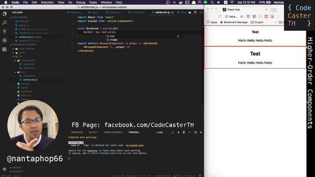 สอน React.js - Higher-Order Components (HOC) смотреть онлайн