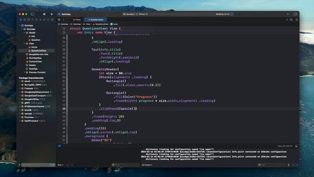 Build a Quiz App With SwiftUI - Firebase - Xcode 14 - SwiftUI Tutorials смотреть онлайн