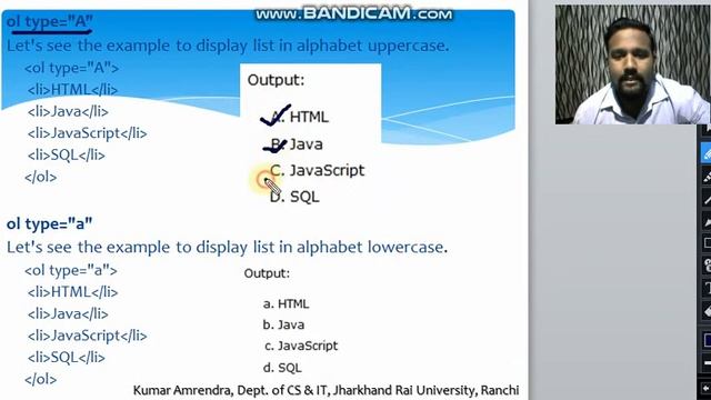 Lecture 9 'B' HTML Nested List, HTML Ordered List & HTML Numbered List, HTML Unordered List смотреть онлайн