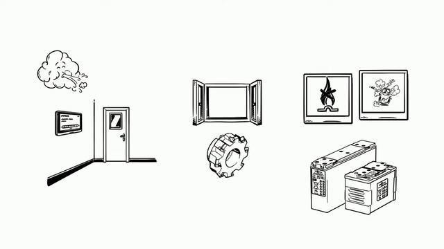 How must the ventilation system in a battery room be configured? смотреть онлайн