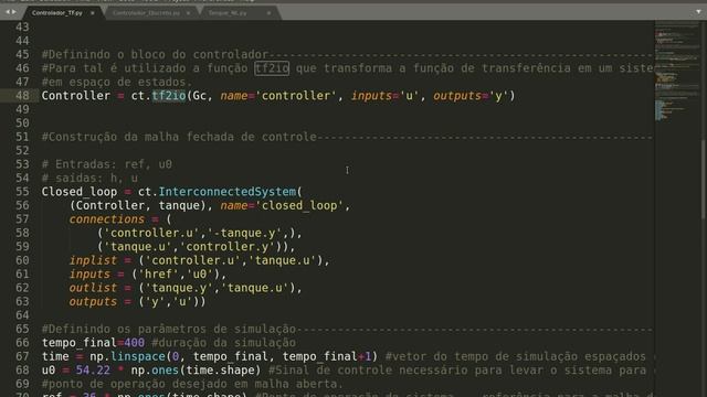 Controlador via função de transferência usando a biblioteca Python Control Systems. смотреть онлайн